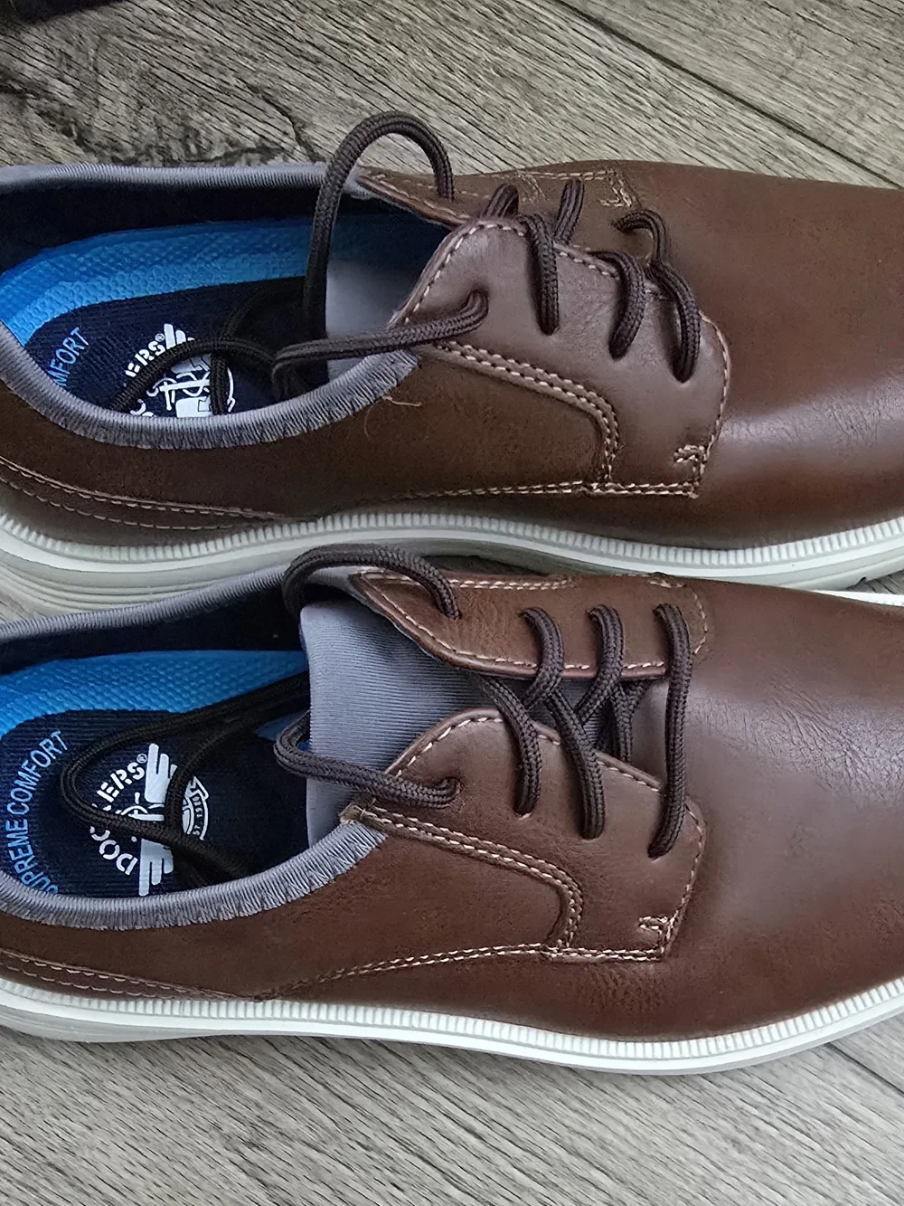Dockers Mens Brown Casual Leather Lace-Up Shoes